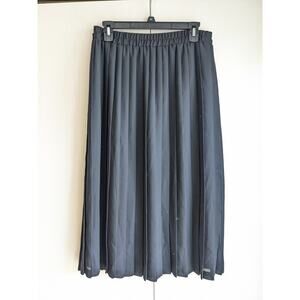 Petite Sophisticate Women's Midi Black Elastic 100% Polyester Waist Skirt Size M